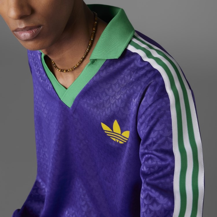Top Vintage Adicolor Anos 70 Manga Longa Adidas Rich Purple