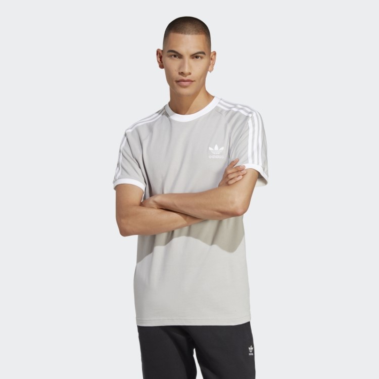 Camiseta Adidas Adicolor Classics Com As Três Listras Cinza