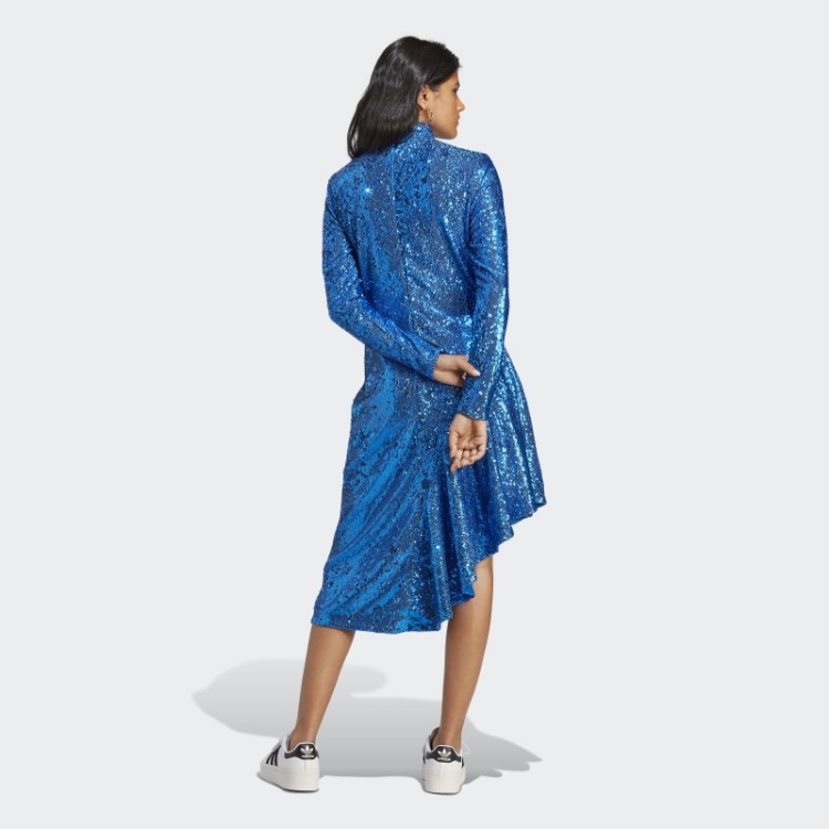 Vestido De Lantejoulas Versão Azul Adidas Pássaro Azul