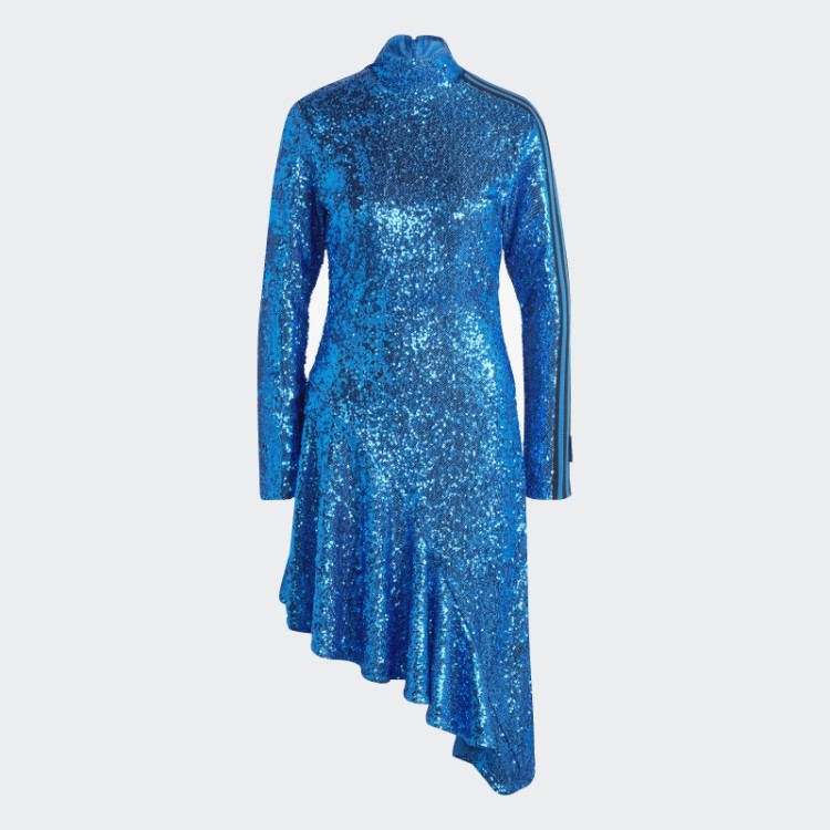 Vestido De Lantejoulas Versão Azul Adidas Pássaro Azul