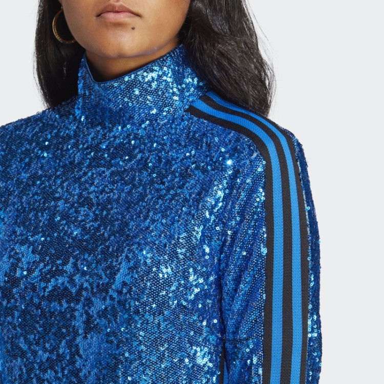 Vestido De Lantejoulas Versão Azul Adidas Pássaro Azul