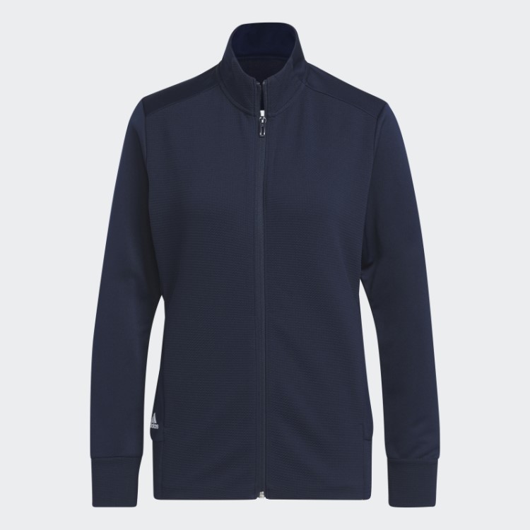 Jaqueta Texturizada Adidas Azul Marinho Com Zíper