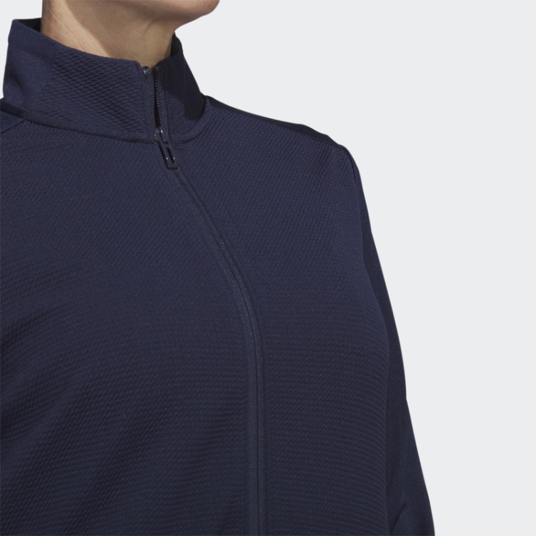Jaqueta Texturizada Adidas Azul Marinho Com Zíper