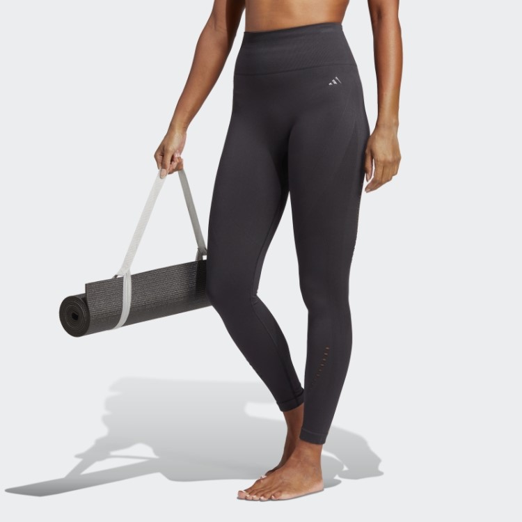 Legging Sem Costura 7/8 Para Yoga Adidas Preta