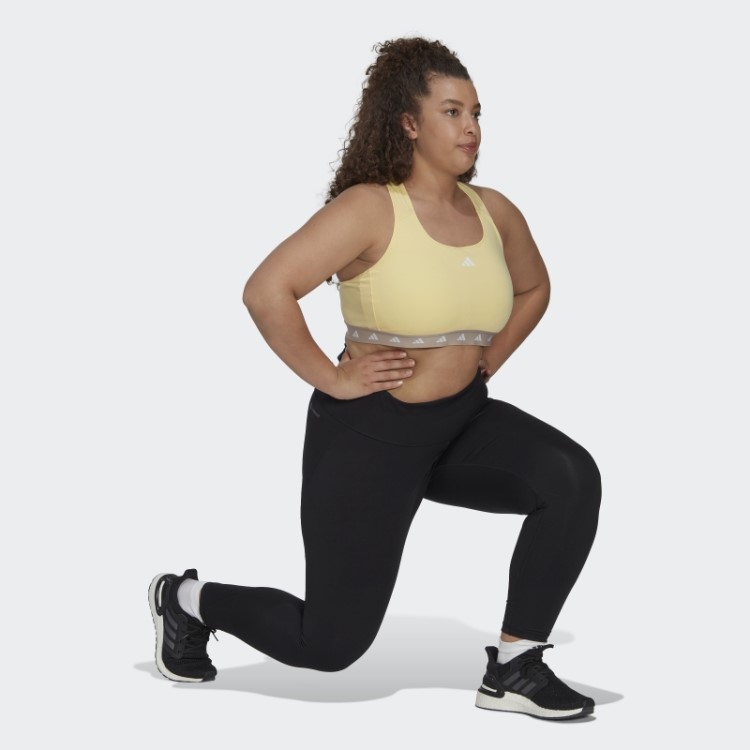 Sutiã Techfit De Suporte Médio Amarelo Adidas Powerreact (tamanho Grande)