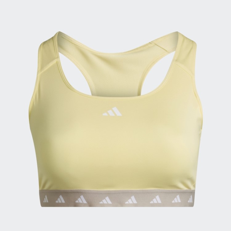 Sutiã Techfit De Suporte Médio Amarelo Adidas Powerreact (tamanho Grande)