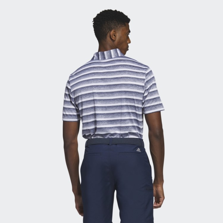 Camisa Polo Listrada Bicolor Adidas Navy