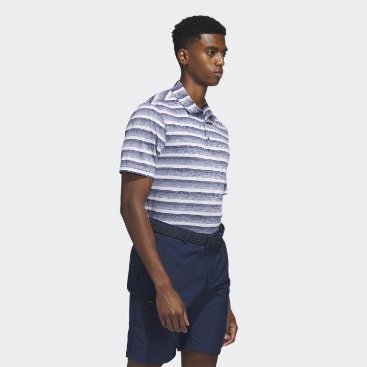 Camisa Polo Listrada Bicolor Adidas Navy