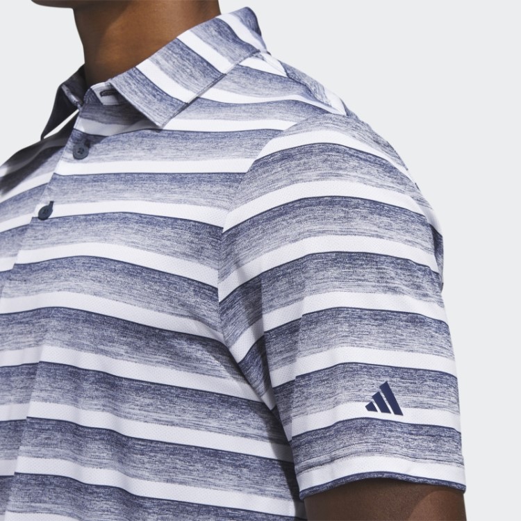 Camisa Polo Listrada Bicolor Adidas Navy