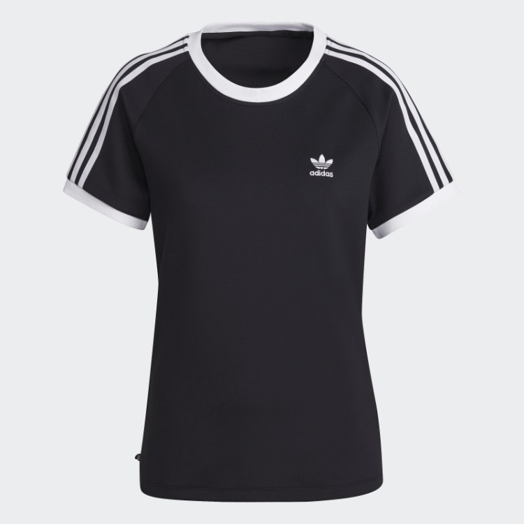 Camiseta Adidas Adicolor Classics Slim Com As Três Listras Preta