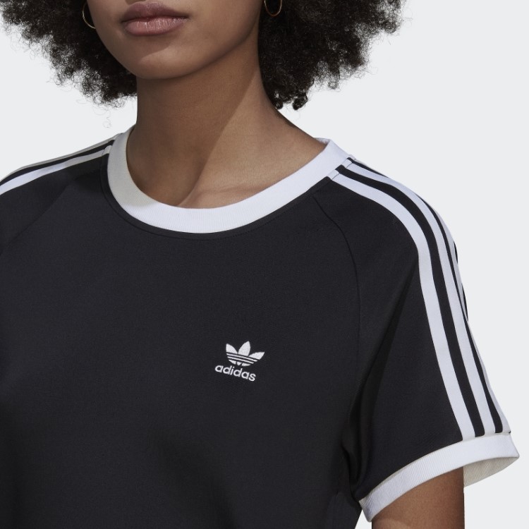 Camiseta Adidas Adicolor Classics Slim Com As Três Listras Preta