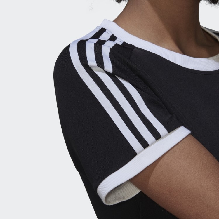 Camiseta Adidas Adicolor Classics Slim Com As Três Listras Preta