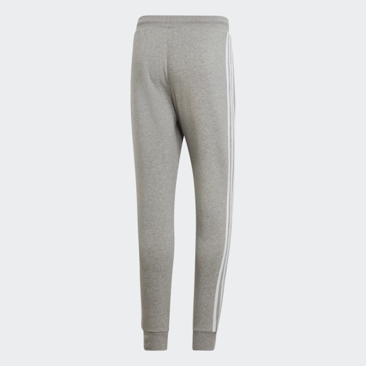 Calça Cinza Média Com As Três Listras Adidas