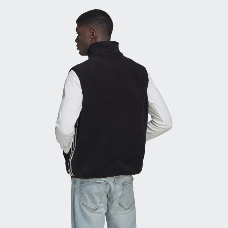 Colete De Lã Preto Adidas Adicolor Com As Três Listras