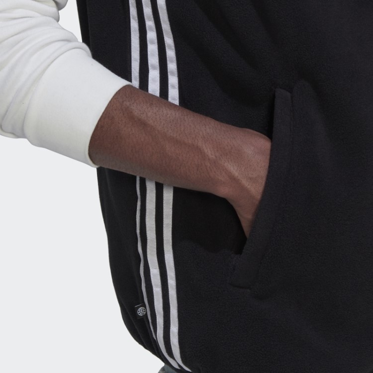 Colete De Lã Preto Adidas Adicolor Com As Três Listras