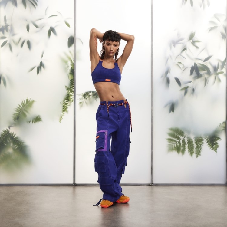 Moda De Sutiã De Malha Adidas índigo