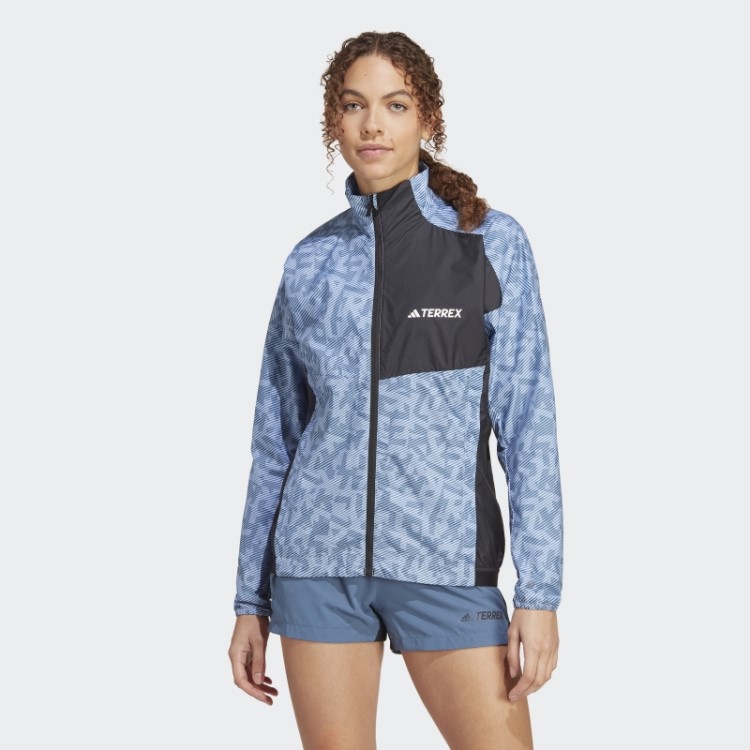 Jaqueta Adidas Terrex Trail Running Wind Azul Dawn