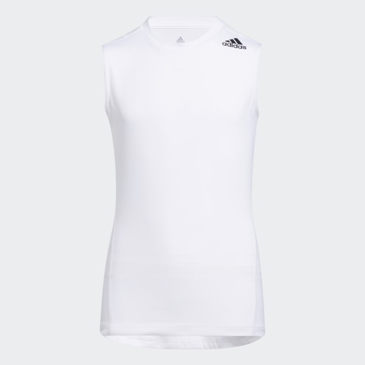 Top Techfit Branco Sem Mangas Adidas