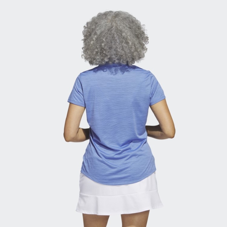 Camisa Polo De Manga Curta Azul Adidas Com Tingimento Espacial