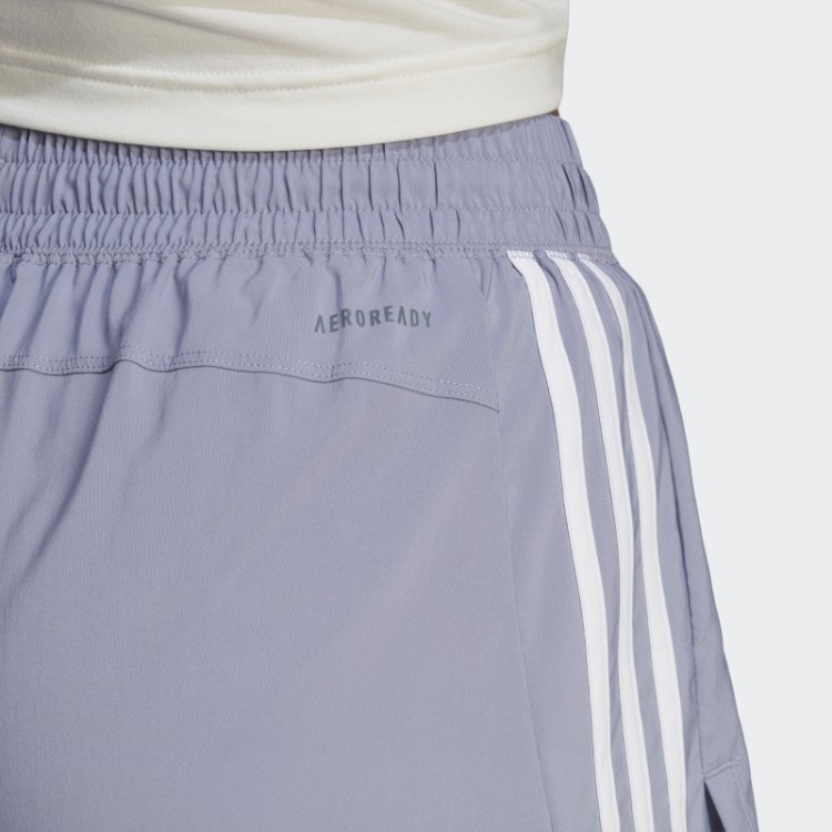 Short Adidas Pacer Com As Três Listras Violeta Prateado