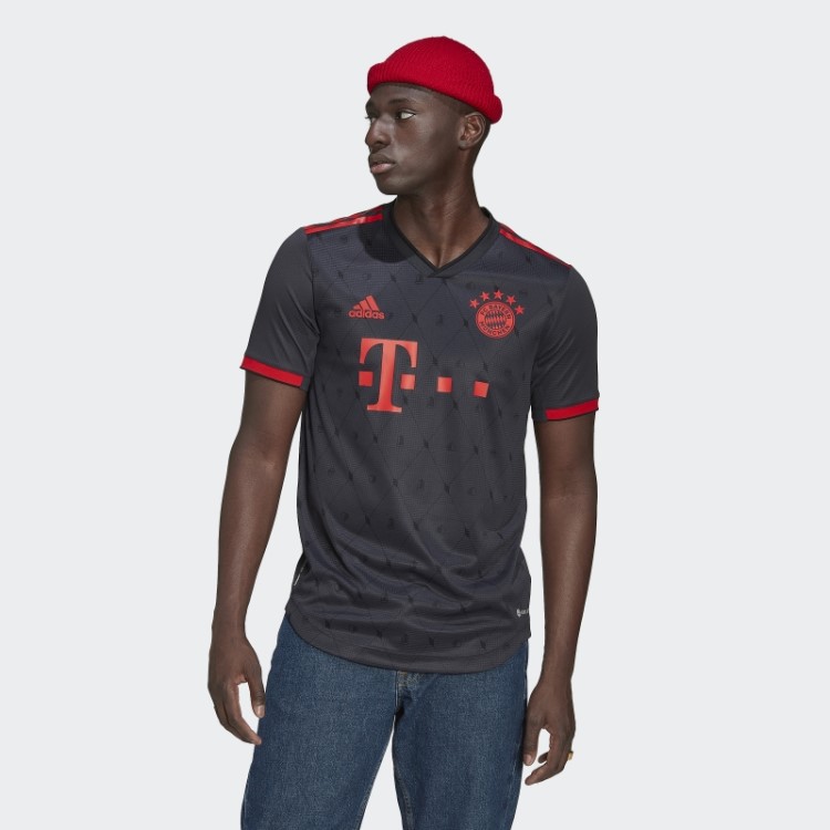 Adidas Fc Bayern 22/23 Terceira Autêntica Camisa Cinza Noite Moda