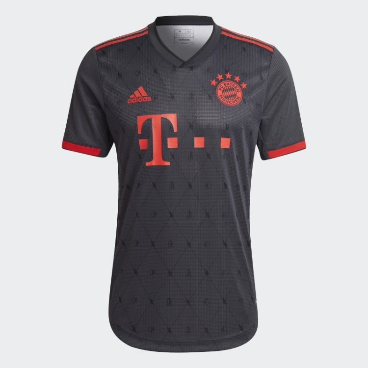 Adidas Fc Bayern 22/23 Terceira Autêntica Camisa Cinza Noite Moda