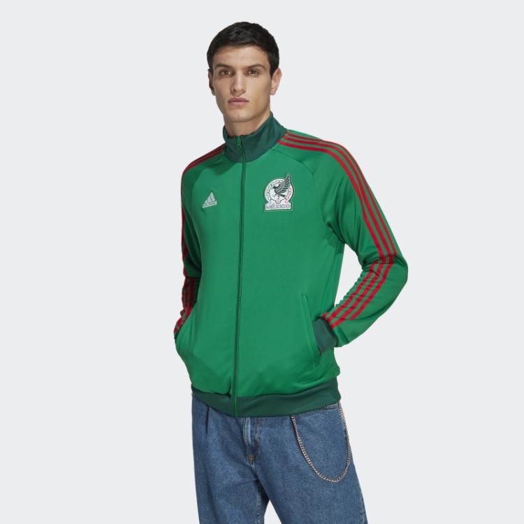 Top De Corrida Com As Três Listras Do México Verde Adidas