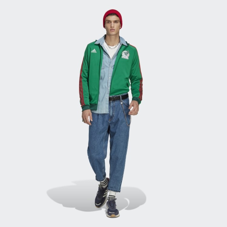 Top De Corrida Com As Três Listras Do México Verde Adidas