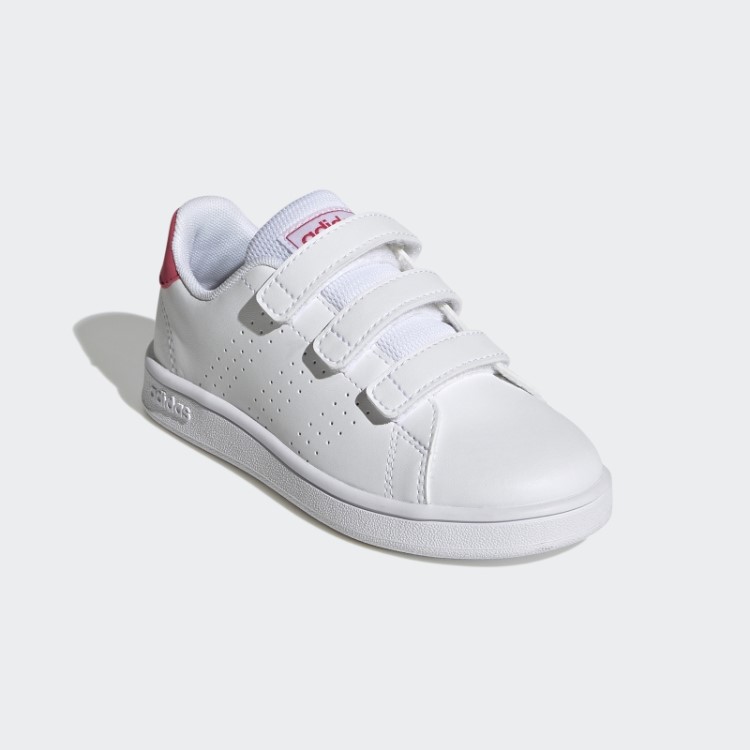 Tênis Adidas Advantage Court Estilo De Vida Gancho E Laço Rosa Real