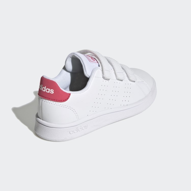 Tênis Adidas Advantage Court Estilo De Vida Gancho E Laço Rosa Real