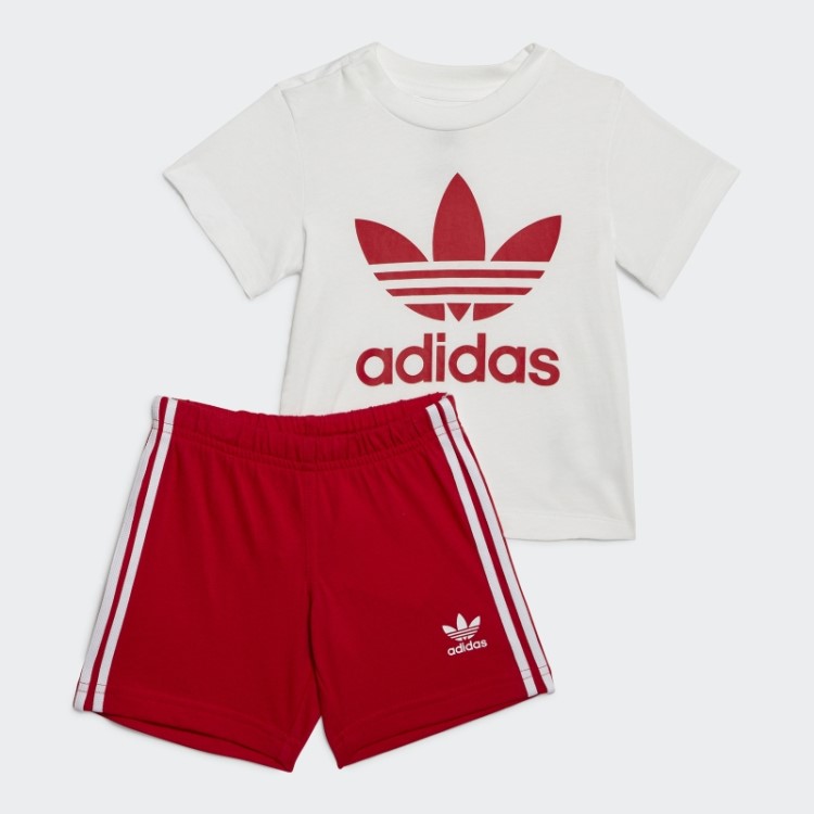 Conjunto De Shorts Adidas Trefoil Escarlate