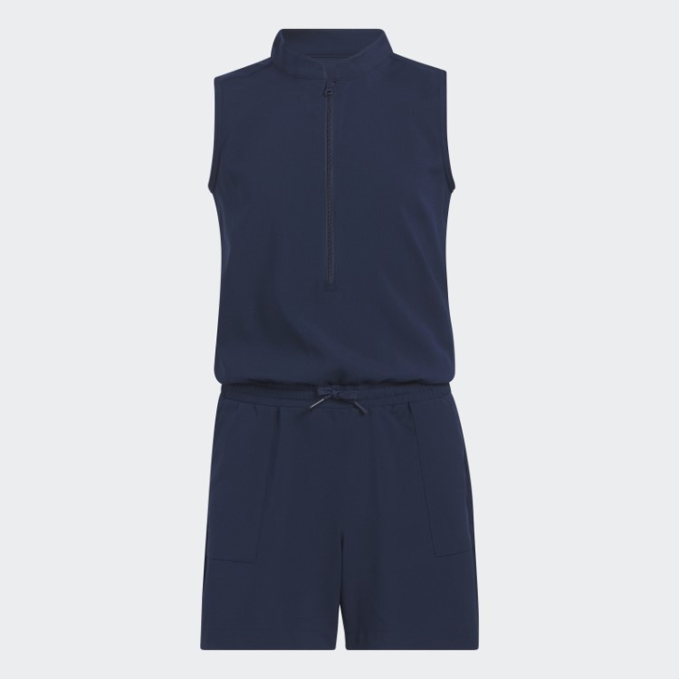 Macacão Adidas Azul Marinho Com Meio Zíper