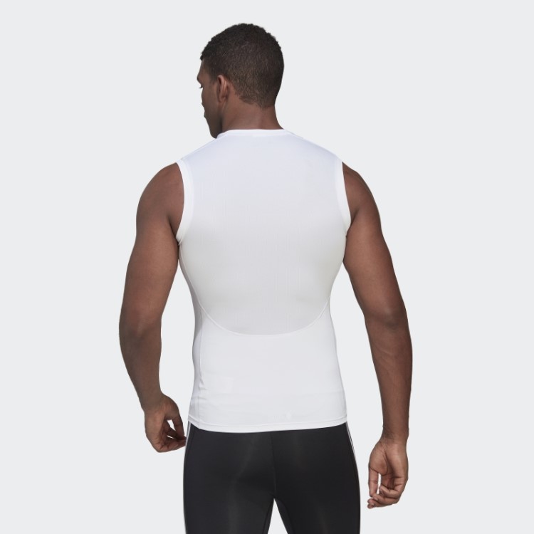 Techfit Camiseta Sem Manga Para Treino Adidas Branca