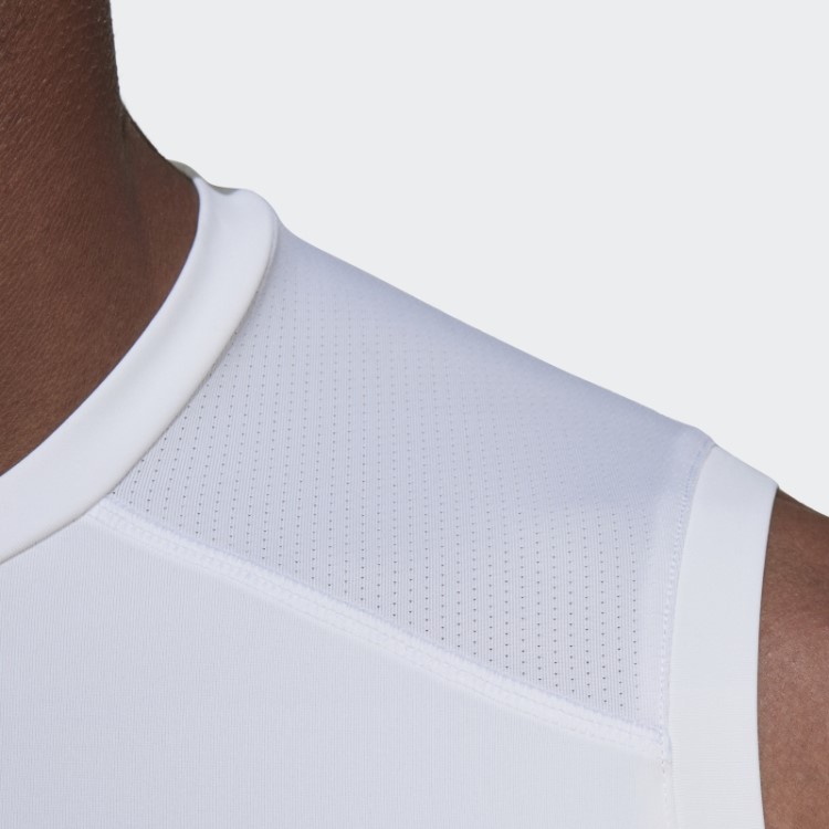 Techfit Camiseta Sem Manga Para Treino Adidas Branca
