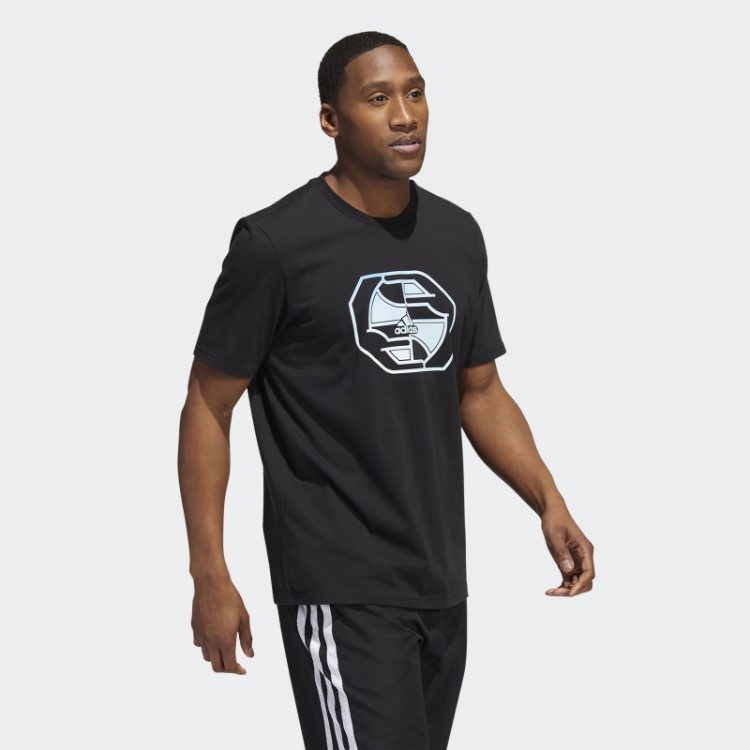 Badge World Of Sport Graphic T-shirt Adidas Black