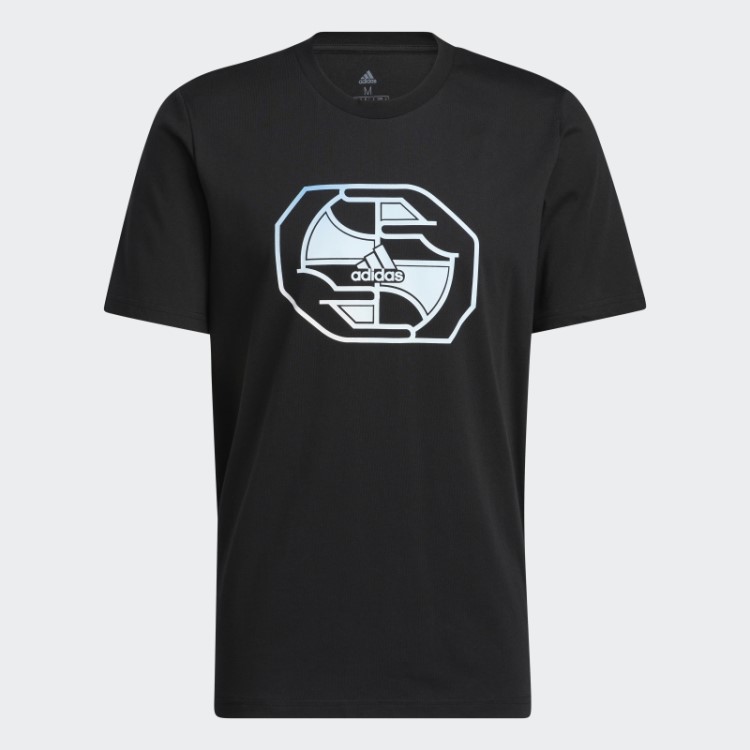 Badge World Of Sport Graphic T-shirt Adidas Black