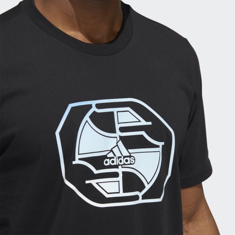 Badge World Of Sport Graphic T-shirt Adidas Black