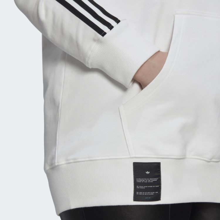 Moletom Com Capuz (tamanho Grande) Branco Adidas