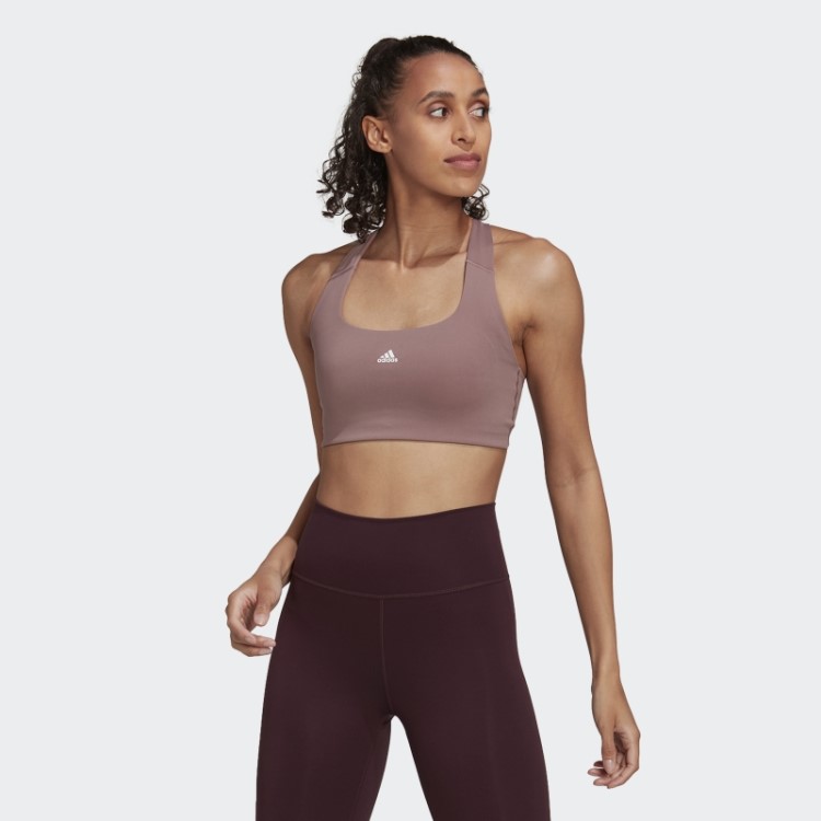 Sutiã Roxo Adidas Powerimpact Training De Suporte Médio