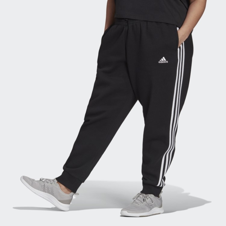 Calça De Lã Com As Três Listras Essentials (tamanho Grande) Preta Adidas