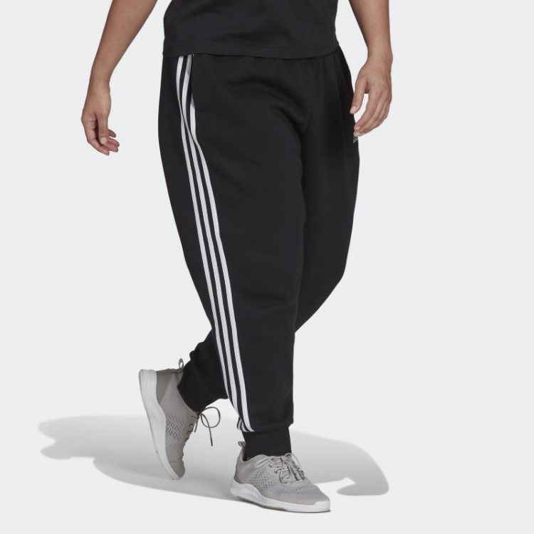 Calça De Lã Com As Três Listras Essentials (tamanho Grande) Preta Adidas