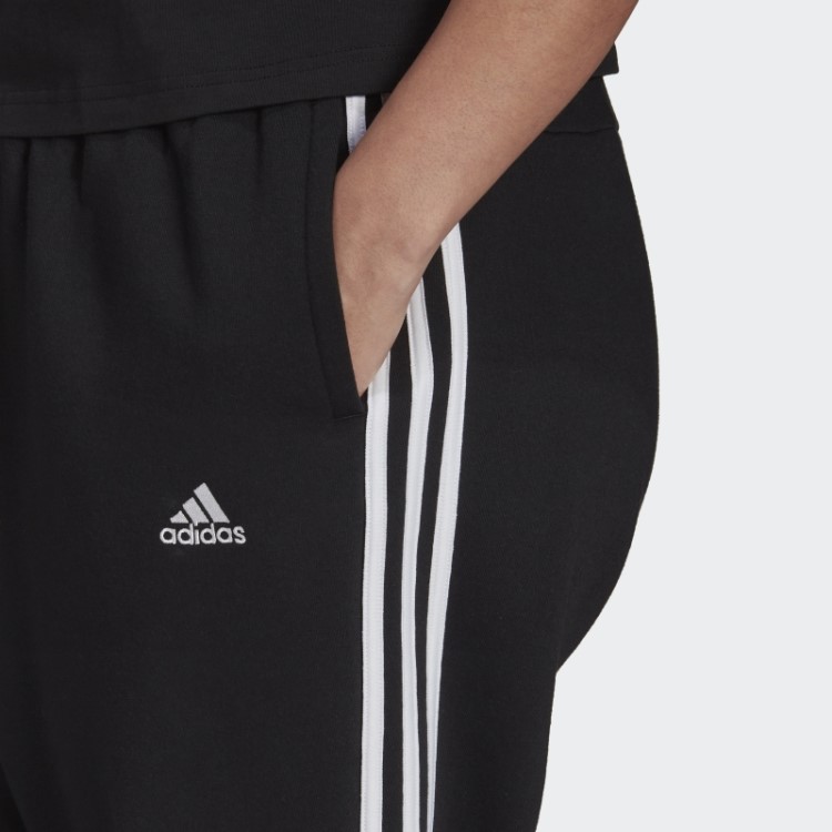 Calça De Lã Com As Três Listras Essentials (tamanho Grande) Preta Adidas