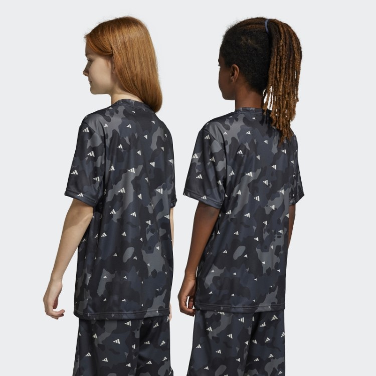 Camiseta Train Essentials Sazonal Aeroready Allover Estampada Regular Fit Branca Adidas