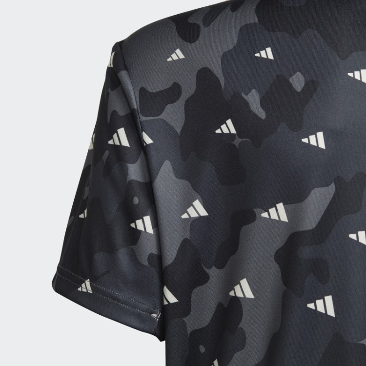 Camiseta Train Essentials Sazonal Aeroready Allover Estampada Regular Fit Branca Adidas