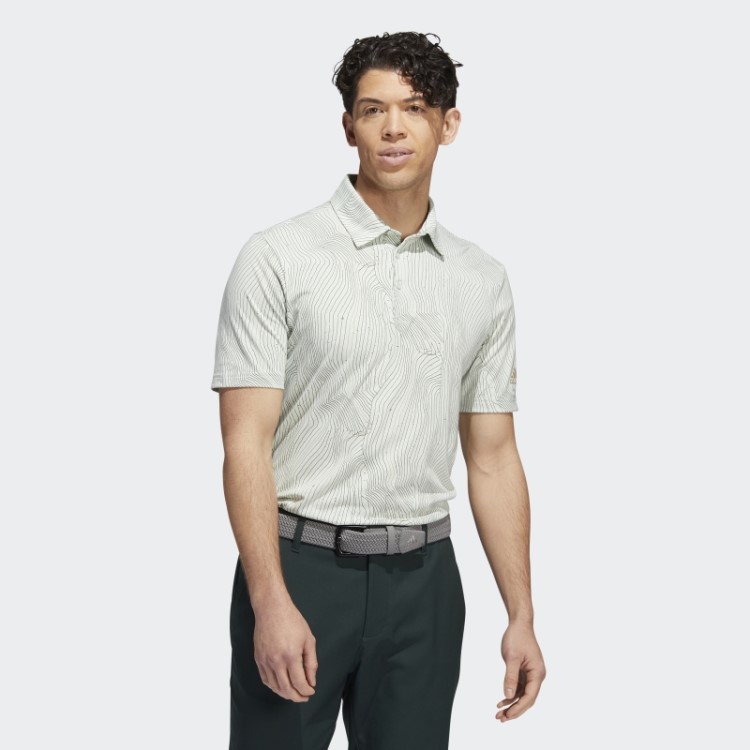 Camisa Polo Adidas Green Mel Course Map