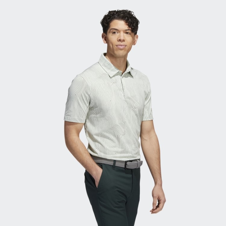 Camisa Polo Adidas Green Mel Course Map