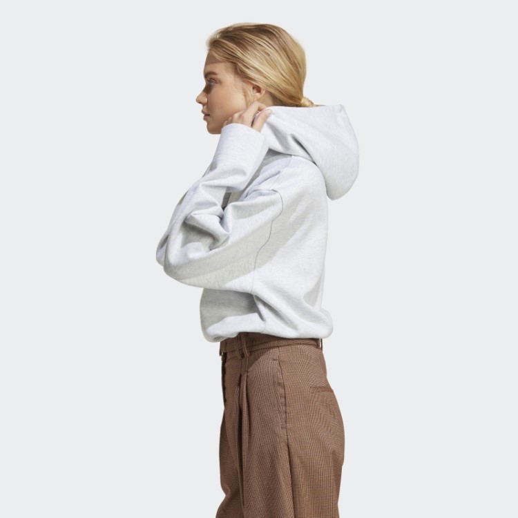Moletom Curto Cinza Claro Urze Premium Essentials Adidas