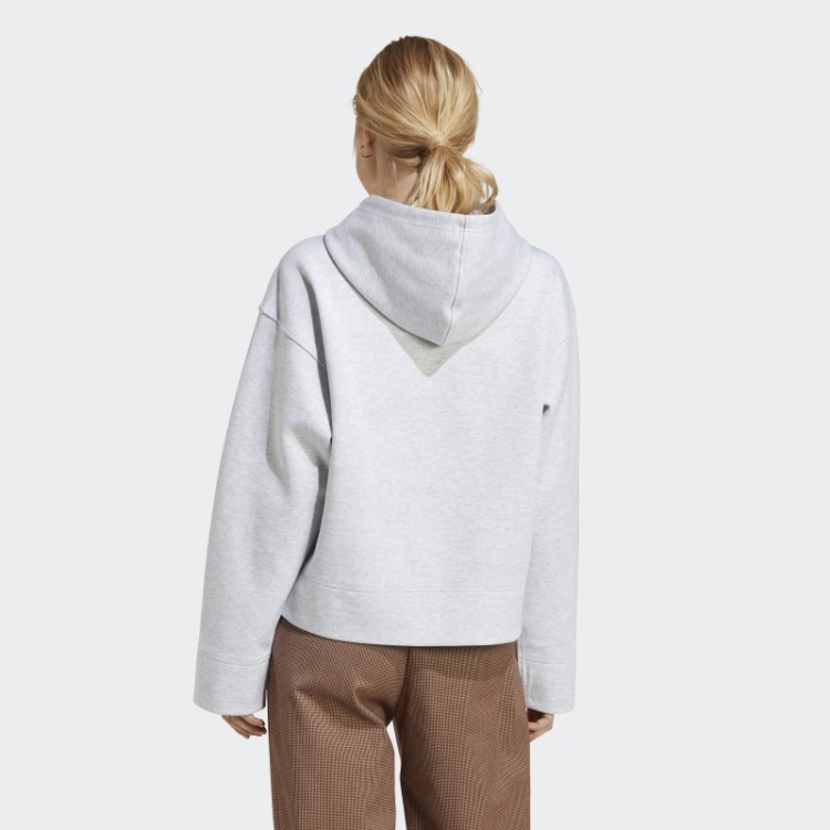 Moletom Curto Cinza Claro Urze Premium Essentials Adidas