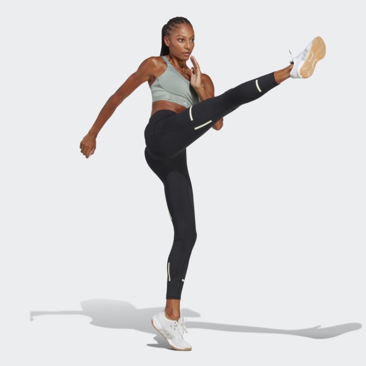 Sutiã De Alta Sustentação Verde Prateado Fastimpact Luxe Run Da Adidas