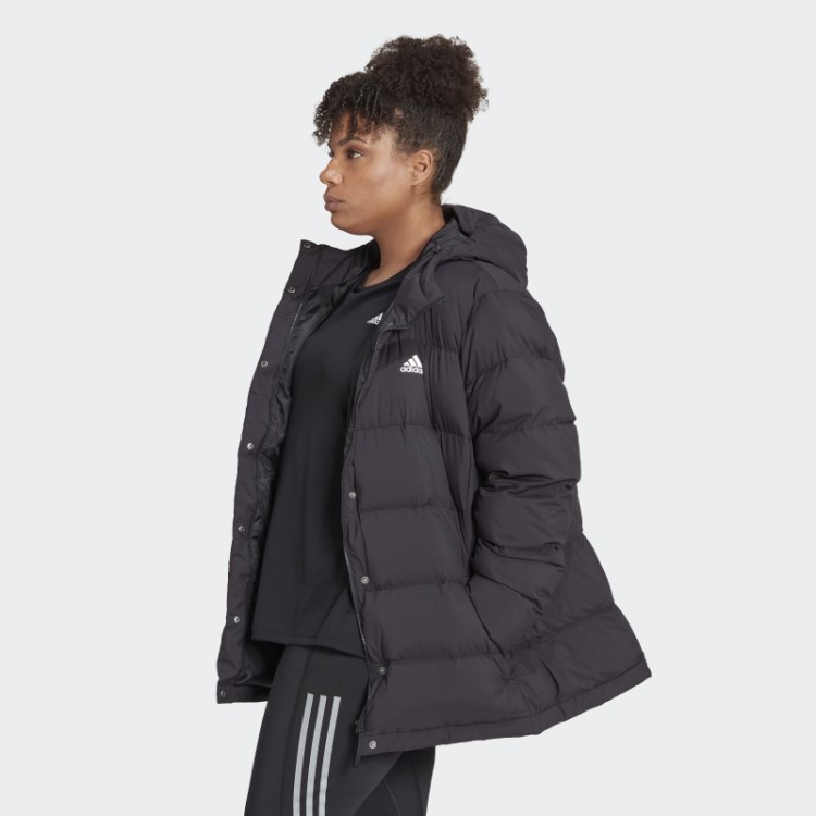 Jaqueta Preta Adidas Helionic Com Capuz (tamanho Grande)